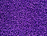 Metallic Purple Czech Seed Beads, 10/0