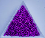 Opaque Dyed Dark Violet Czech Seed Beads, 10/0