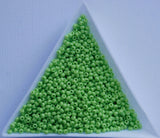 Opaque Pale Green Czech Seed Beads, 10/0