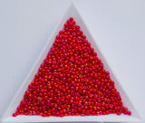 Opaque Medium Red Rainbow Czech Seed Beads, 10/0