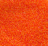 Transparent Orange Rainbow Czech Seed Beads, 10/0