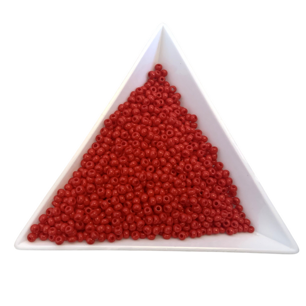 Czech Seed Beads 10/0 in Matte Red Color