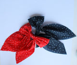 Satin Bow Dotted Hair Clip