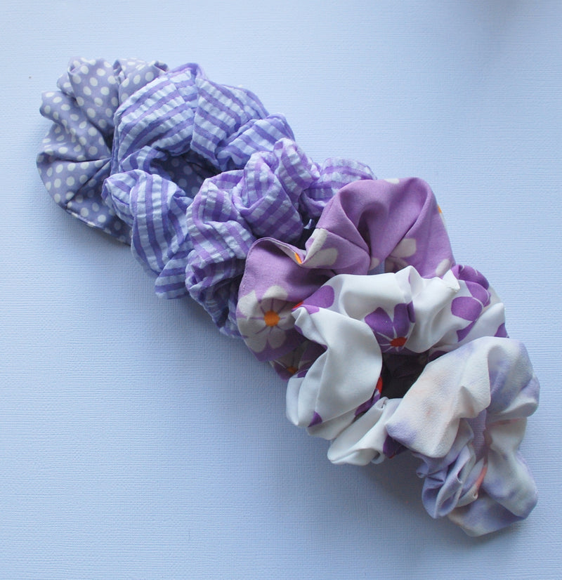 Violet Cotton Scrunchies Spring/Summer