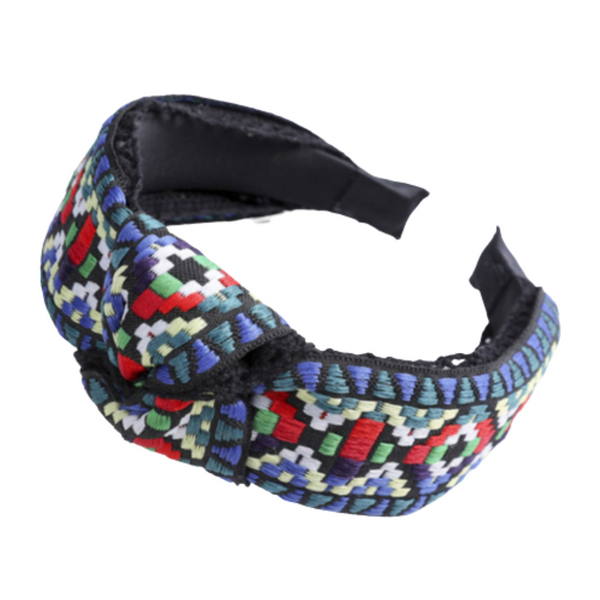 Embroidered Ethnic Knotted Headband