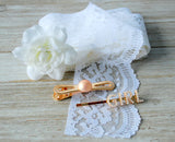 A Set of Two Pearls Hair Clips